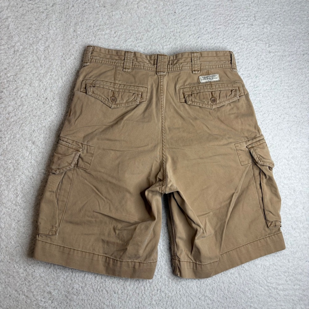 Ralph Lauren Gellar fatigue Chino Cargo Shorts Mens 32 Tan Khaki Paratrooper Y2K